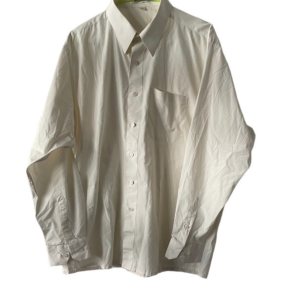 Men's Long Sleeves Shirt, Louis Philippe, 44Cms,White,Preloved in Good Condition - Picture 1 of 5